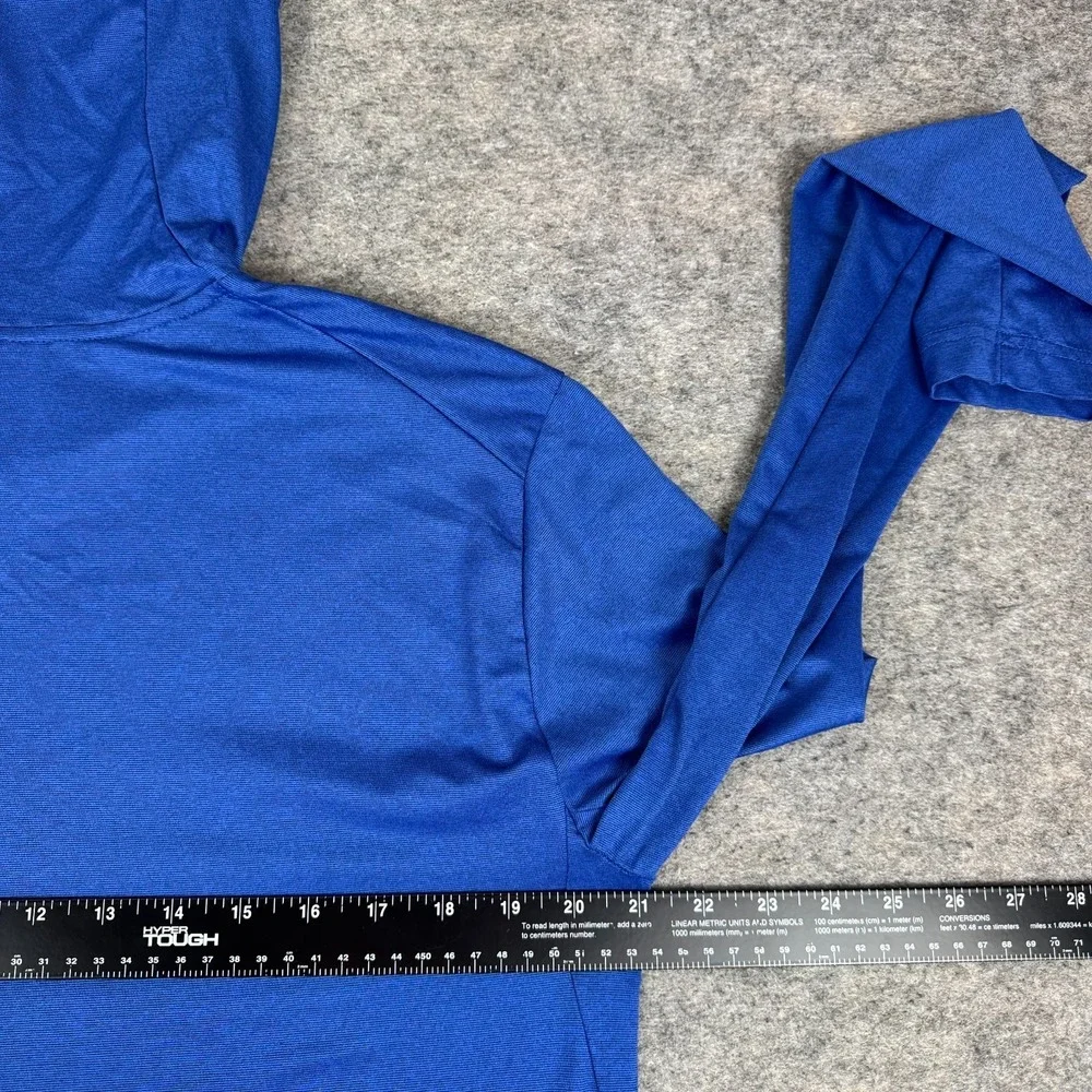 Nike Pro Dri Fit Hooded Shirt Long Sleeve Blue Mens Medium M